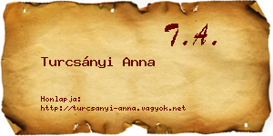 Turcsányi Anna névjegykártya