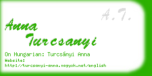 anna turcsanyi business card